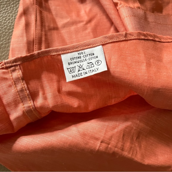 New SEAPORT BUTTON DOWN DRESS SHIRT sz Men 16/41 long sleeve Hand Made in Italy - Picture 9 of 11